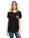 SheIn Women's Love Hand Gesture Print Short Sleeve T-Shirt Tee Small Black