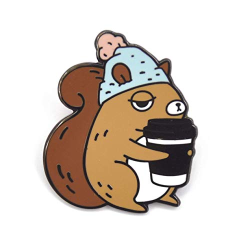 NoristudioCoffee Addict Squirrel Enamel pin