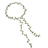 KOLIGHT Fashion for Bohemian Style Wedding Bride Bridal Headdress Floral Flower Garland Headwear Headbands (White)