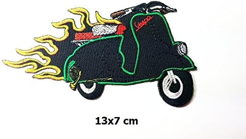 Vespa Motorcycle Scooters Patch Logo Sew Iron on Embroidered Appliques Badge Sign Costume