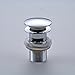ROVATE Bathroom Faucet Vessel Vanity Sink Pop Up Drain Stopper with Overflow, Chrome