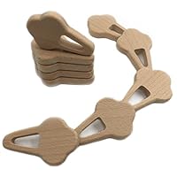 Wendysun 10pcs DIY Natural Handmade Baby Teether Toys Organic Beech Wooden Ice Cream Teether Wooden Personalized Eco-Friendly Safe Pendant Baby Montessori Toy