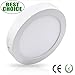 DLLT 18W Flush Mount LED Ceiling Light, 8.86 Inch Surface Mounted Lighting Fixture, 5000K Daylight White Round Ceiling Lamps for Bedroom, Kitchen, Closet, Garage, Hallway, Basements, Aisles, Balconies