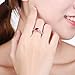 Merthus 7x7mm Square Shape Simulated Ruby 925 Sterling Silver Twist Rope Band Ring for Women Size 8