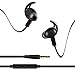 Sport Inear Noise Cancelling Wired Earbuds - Cooiepa Waterproof in Ear Buds Earphones Remote Hand-free Microphone Bass Stereo Headphones For Running Jogging Apple iPhone Samsung Galaxy SONY LG - Black