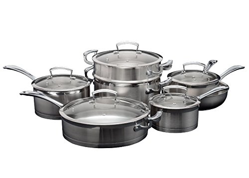 Click Here to See More Images Shaffer-Berry 12 Piece Stainless Steel Cookware Set with Steamer