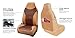 FH Group PU160BROWNBEIGE115 Brown/Beige PU Textured High Back Leather Seat Cover (Airbag Compatible and Split Bench)