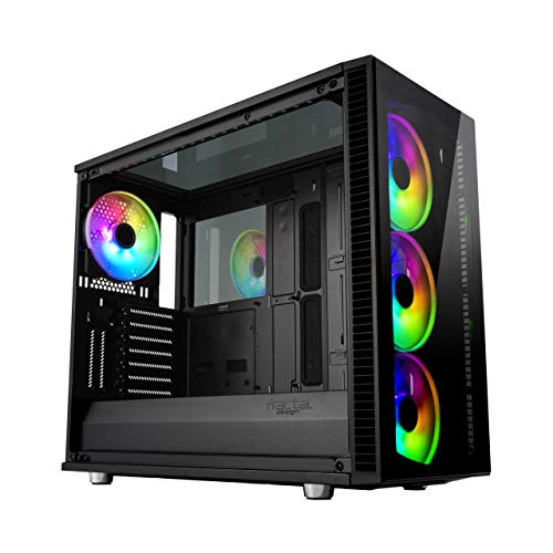 Fractal-Design-Define-S2-Vision-RGB-Mid-Tower-Computer-Case-High-Airflow-and-Silent-PSU-Shroud-Modular-interior-Water-cooling-ready-USB-Type-C-Dark-Tint-Tempered-Glass-Side-Panel-ARGB