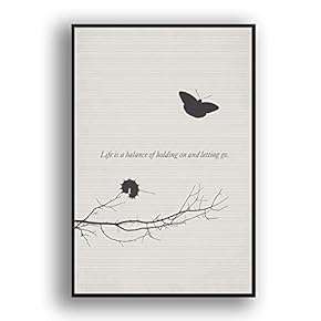 Framed Canvas Wall Art for Living Room, Bedroom Beautiful Quotes Canvas Prints for Modern Home Decoration Ready to Hang - 16"x24" inches