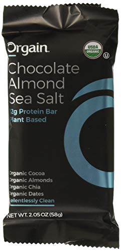ORGAIN Organic Chocolate Almond Sea Salt Protein Bars 12ct, 2.05 OZ