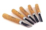 Narex 5 Piece Set Starter Carving Chisels 3 Gouges, V Tool and Double Bevel Skew Chisel 869200