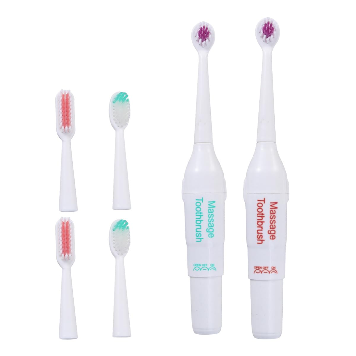 Angoily 4PCS Pet Electric Toothbrush, Professional Toothbrush for Dogs, Pet Care Cleaning Tools Kit
