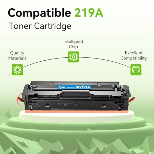 swiss toner 219A (with Chip) Compatible for 219A Toner Set for 3302FDWG Toner for HP Color LaserJet Pro MFP 3302FDWG MFP 3302FDNG MFP 3302SDWG for 219X 219A W2190A W2191A W2192A W2193A