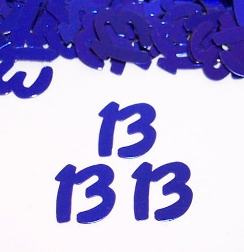Number 13 Confetti Blue (6 packets) by ChicoParty