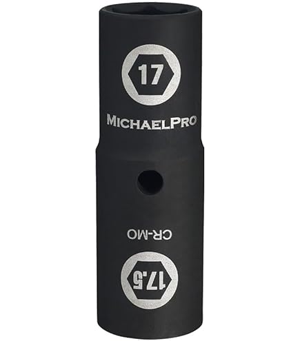 ゆづき YEKEPRO 1/2-Inch Drive 17mm x 17.5mm Flip Lug Nut Socket