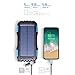Elzle 25000mAh Portable Solar Power Bank Dual USB Output Battery Bank with Strong LED light, Outdoor Solar Charger Phone External Battery Shockproof Dustproof for iPhone Series, Smart Phone, More