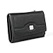Leather Clutch Wallets for Women - RFID Blocking Slim Wallet in Black