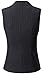 Vocni Women's Fully Lined 4 Button V-Neck Economy Dressy Suit Vest Waistcoat Gray Pinstripe US XS+/Asia L: (Fit Bust 32.3