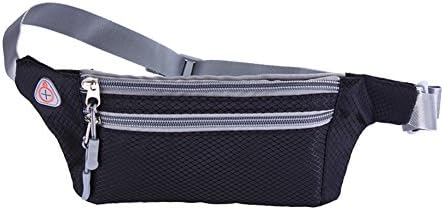 Mojing Cell Phone Fanny Pack,Multi Zipper Pocket Ticket Bag for Travel,Sport Running Waist Trimming Belt