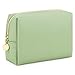 Gonex Small Makeup Bag for Purse PU Vegan Leather Travel Cosmetic Pouch Toiletry Bag for Women Girls Gifts Portable Water-Resistant Daily Storage Organzier Avocado