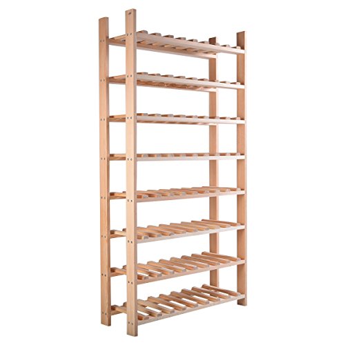 Giantex Wood Wine Rack Stackable Storage Storage Display Shelves (120-Bottle) - Thumbnail 6