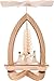 Angel Choir Christmas Pyramid, Nautural Wood Finish, 1-Tier German Christmas Pyramid - German Christmas Angels - 28cm / 11 inch
