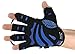 Gym Gloves Protect Your Hands & Improve Your Grip Weightlifting Grips (Blue, Medium)