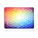 Unik Case Ultra Slim Light Weight Matte Rubberized Hard Cover for Macbook Pro 13-inch with Retina Display Models  A1425 and A1502 - Rainbow Gradient Ombre Triangular