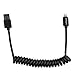 StarTech.com 0.6m 2ft Coiled Black Apple 8-pin Lightning to USB Cable for iPhone iPod iPad - Coiled Lightning Cable - Charge & Sync - 60cm (USBCLT60CMB)