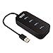 BC Master 4-Port USB 3.0 Data Hub with Led Indicator for PC - Black