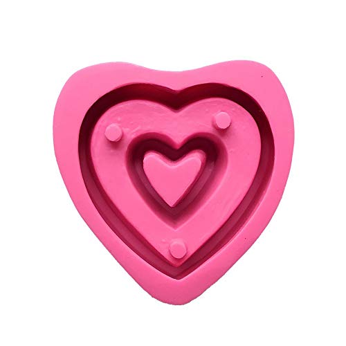 Silicone Heart Shape Flower Pot Molds Succulent Plants Concrete Planter Vase Molds Handmade Craft Bonsai Cement Flower Pots Mold DIY Garden Planter Vase Ashtray Mould Home Garden Decoration Tools - Thumbnail 2