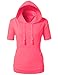 H2H Womens Comfy Regular Fit Short Sleeve Sweatshirt Hoodie Tops in 16 Colors