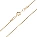 22K Gold Plated 1mm Snake Chain Necklace With Clasp - 16 Inches