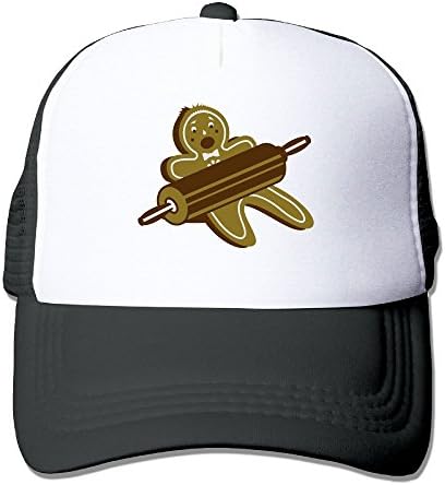 A Rolling Pin and A Gingerbread Man Big Foam Mesh Truck Cap Mesh Back Adjustable Cap