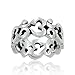 Chuvora 925 Sterling Silver Om Ohm Aum Symbol High Polished Finish Band Ring - Size 6