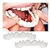 2Pcs temporary Smile Comfort Fit Flex Cosmetic Teeth,Denture Teeth Top Cosmetic Veneer,Braces Denture Teeth-Serrated Cosmetic Teeth for Dental Beauty-Perfect Smile Hug Tooth Cap-Make White Teeth-Beaut