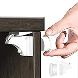 IEKA Cabinet Locks,Safety Child Magnetic Cabinet Locks for Cabinets & Drawers,No Tools or Screws Needed,Drill-Free Easy Installation4 Locks + 2 Keys