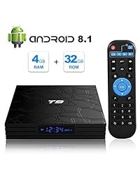 T9 Android 8.1 TV Box 4 GB DDR3 RAM 32 GB ROM RK3328 Bluetooth 4.0 Quad Core Cortex A53 64 bits soporte 2,4 GHz WiFi 4K 3D Ultra HD HDMI H.265