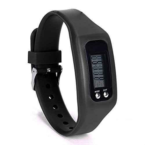 Muranba 2019 ! Digital LCD Pedometer Run Step Walking Distance Calorie Counter Watch Bracelet (Black)