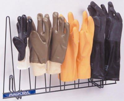 Horizon 2044-PVC Steel Glove Rack, 22" Width x 14" Height x 5-1/4" Depth, Green