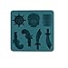 Kikkerland Ice Tray, Pirate, Black