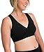 Soft French Terry Nursing Sleep Bra for Maternity / Breastfeeding (XXL-Busty, Black)