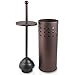 Home Intuition Bronze Vented Toilet Plunger and Canister Holder Drip Cup, 1 Pack
