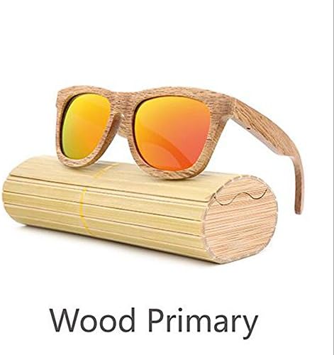 ANLW Retro Men And Women Bamboo Wood Sunglasses Wood Grain Polarized Glasses Sunglasses