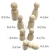 8pcs Unfinished Wood Doll Bodies Assorted Wooden People Shapes for Arts and Crafts