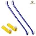SunGrow Dog Toothbrush Set, 2 Dual-Headed Brush and 2 Finger Brushes, Freshens Dog's Breath, Vet and Pet Groomer Recommended, 4 Pack