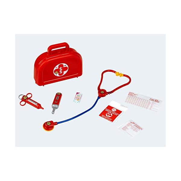 Theo Klein 4420 Doktorkoffer | Mit Stethoskop, Spritze, Thermometer u.v.m. | Robuster Koffer mit praktischem Griff | Maße: 21 cm x 6,3 cm x 17 cm | Spielzeug für Kinder ab 3 Jahren