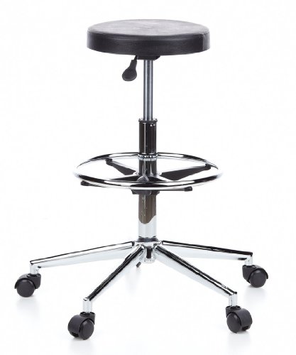 HJH-Office-665080-Sgabello-da-lavoro-TOP-WORK-14-nero-senza-braccioli-senza-schienale-robusto-con-poggiapiedi-regolabile-in-altezza-sedia-da-lavoro-base-cromata-ergonomica-facile-da-pulire