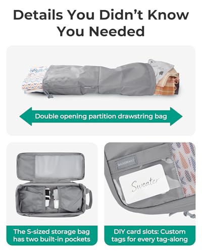 BAGSMART 6 Set Compression Packing Cubes, Lightweight Vacation Travel Essentials, Travel Accessories for Suitcase Organizer Bags Set, Durable Luggage Organizer Travel Bags