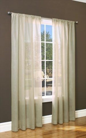 Commonwealth Home Fashions 70737-117-110-63 Thermasheer Weathervane Insulated Sheer Curtain44; 63 in.44; Linen